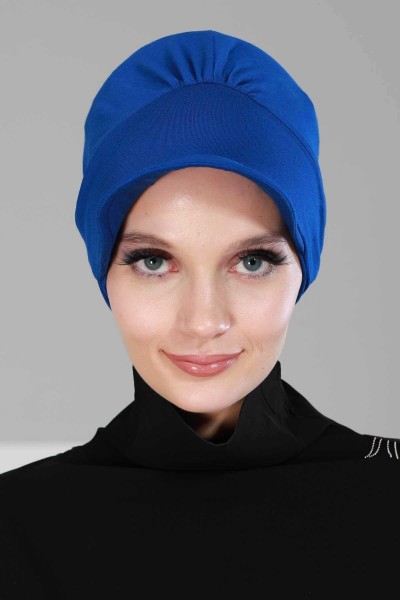 Moda Çizgi - Şapkalı Penye Bone,B-30 Saks Mavisi