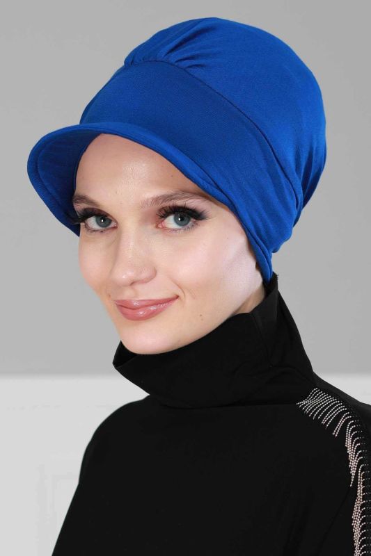 Şapkalı Penye Bone,B-30 Saks Mavisi - 2