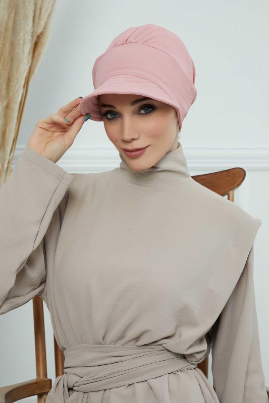 Siperlikli Aerobin Şapka Bone,B-73A Pembe - 2
