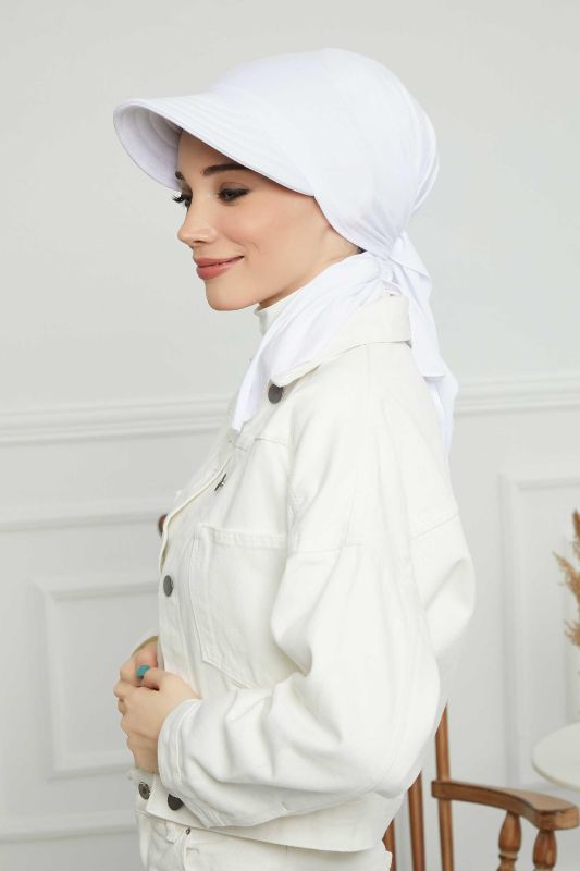 Siperlikli Bandana Bone,B-71 Beyaz - 7