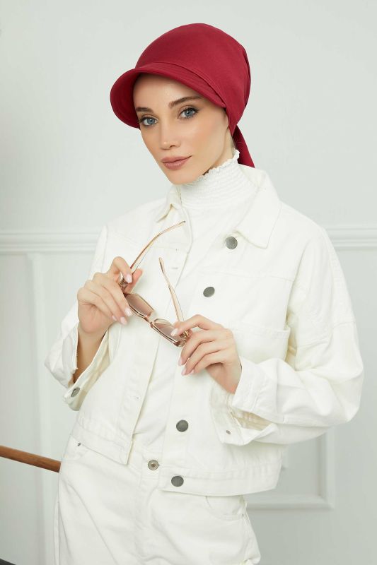 Siperlikli Bandana Bone,B-71 Bordo - 2