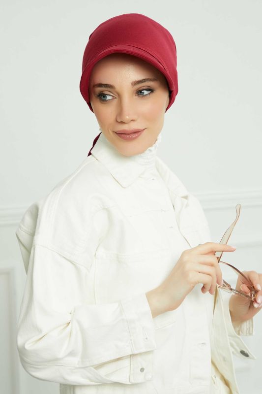 Siperlikli Bandana Bone,B-71 Bordo - 3
