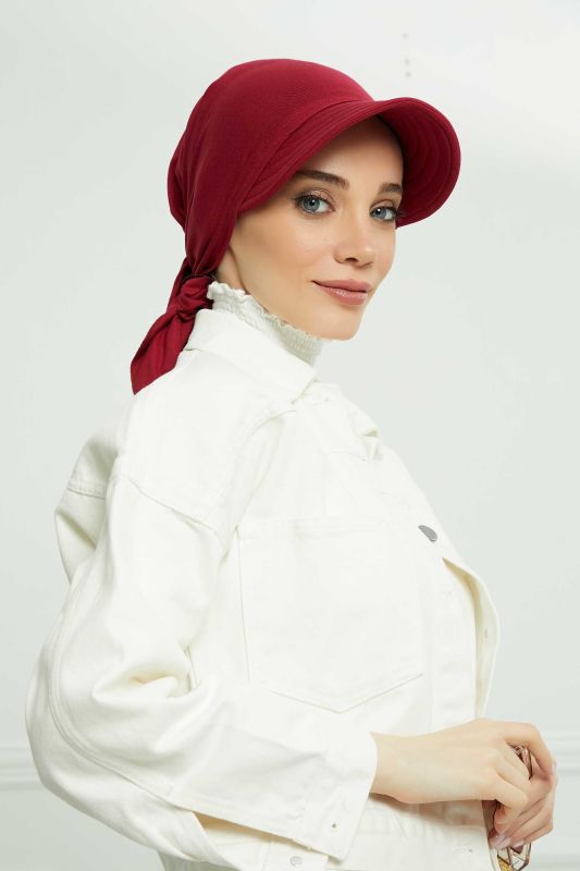Siperlikli Bandana Bone,B-71 Bordo - 4