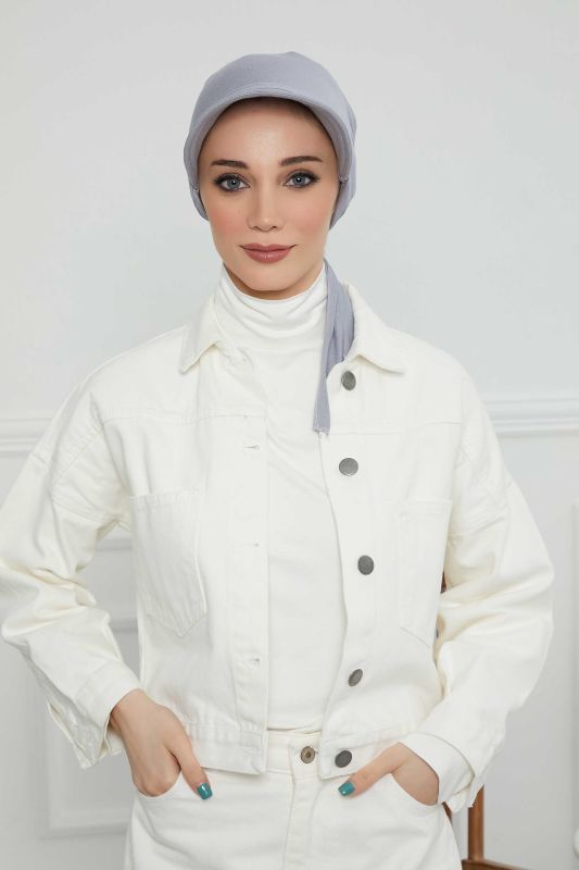 Siperlikli Bandana Bone,B-71 Gri 2 - 1