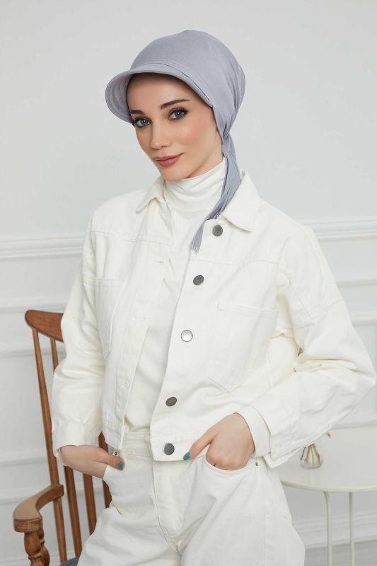 Siperlikli Bandana Bone,B-71 Gri 2 - 2