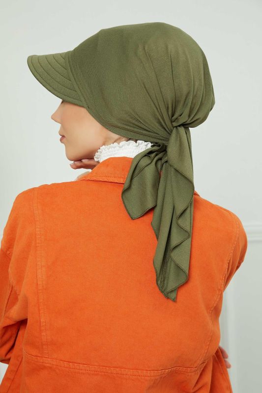 Siperlikli Bandana Bone,B-71 Haki Yeşili - 6