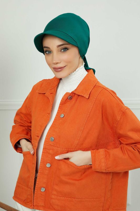 Siperlikli Bandana Bone,B-71 Koyu Yeşil - 2