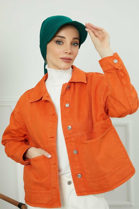 Siperlikli Bandana Bone,B-71 Koyu Yeşil - 3