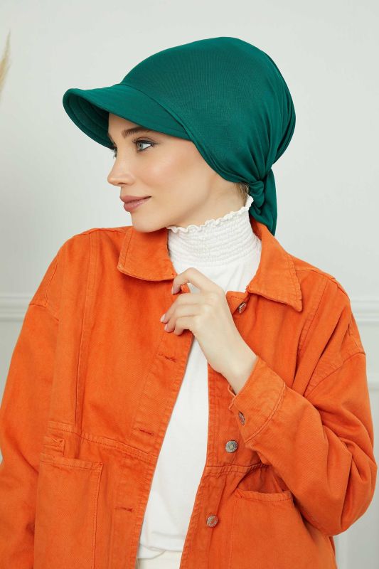 Siperlikli Bandana Bone,B-71 Koyu Yeşil - 4