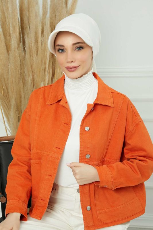 Siperlikli Bandana Bone,B-71 Krem - 5