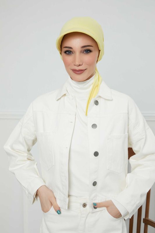 Siperlikli Bandana Bone,B-71 Sarı - 2