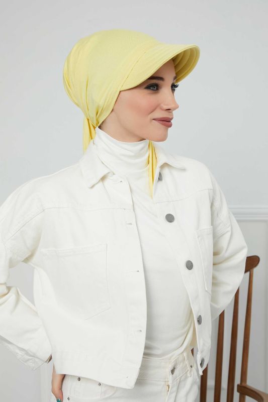 Siperlikli Bandana Bone,B-71 Sarı - 5