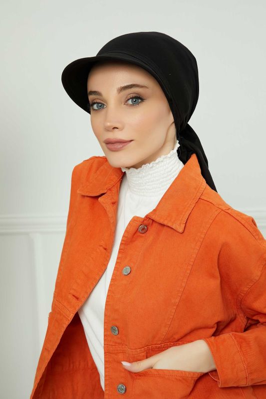Siperlikli Bandana Bone,B-71 Siyah - 8