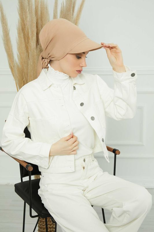 Siperlikli Bandana Bone,B-71 Sütlü Kahve - 4