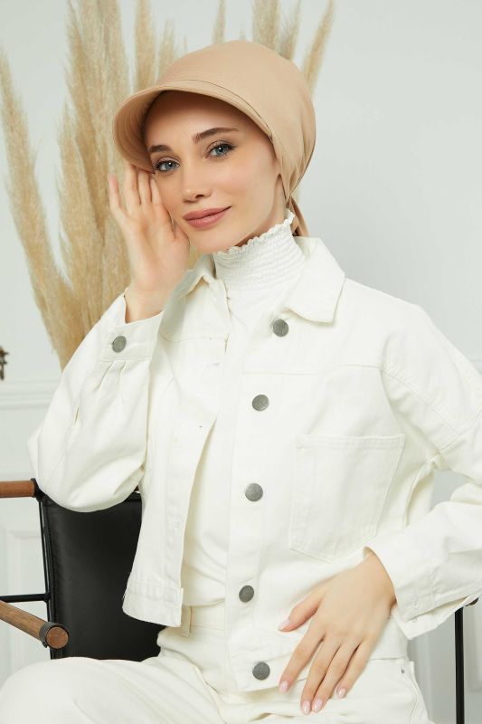 Siperlikli Bandana Bone,B-71 Sütlü Kahve - 5
