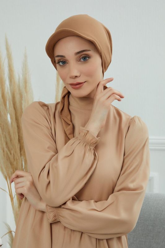 Siperlikli Bandana,B-40 Açık Kahverengi - 1