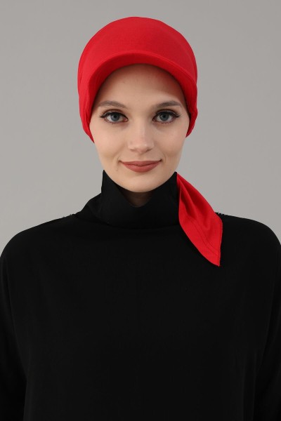 Moda Çizgi - Siperlikli Bandana,B-40 Kırmızı