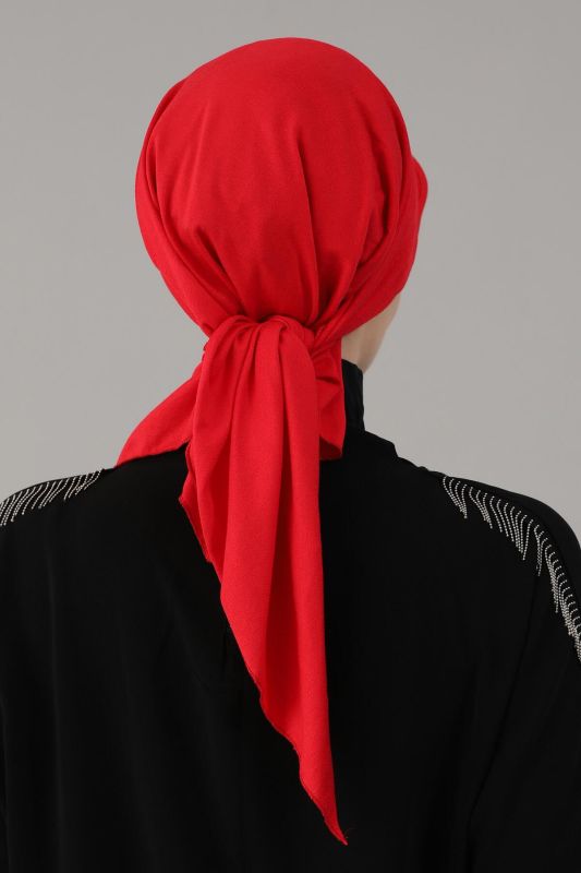 Siperlikli Bandana,B-40 Kırmızı - 4