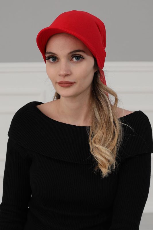 Siperlikli Bandana,B-40 Kırmızı - 5