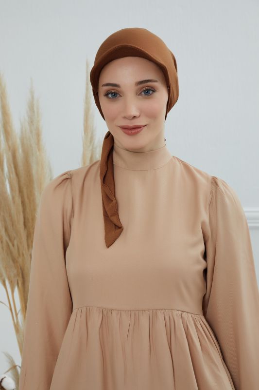 Siperlikli Bandana,B-40 Koyu Kahverengi - 2