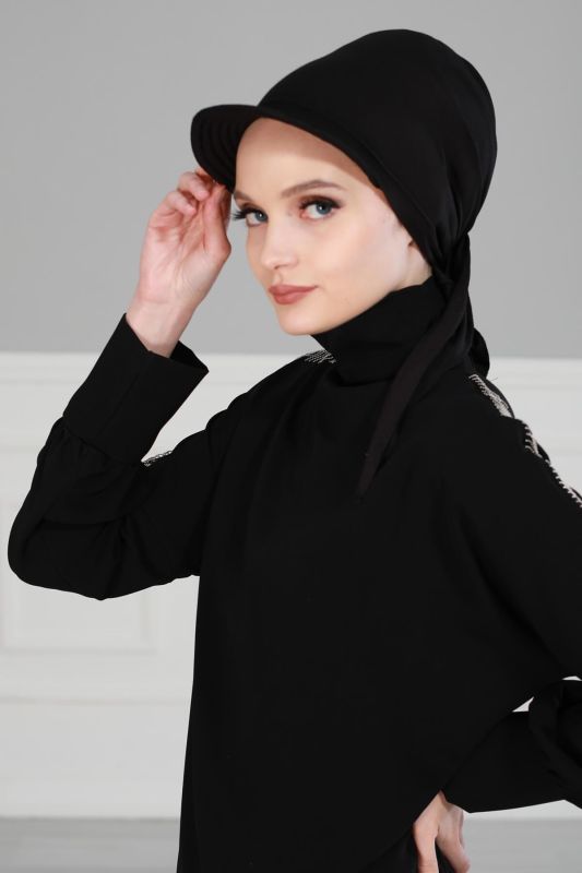 Siperlikli Bandana,B-40 Siyah - 5