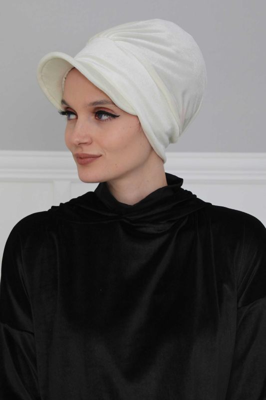 Siperlikli Kadife Bone,B-30K Krem - 3