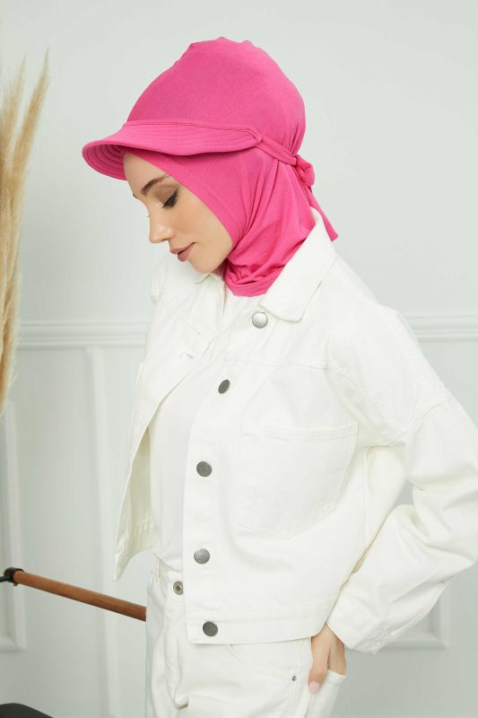 Siperlikli Penye Bone,B-75 Fuşya - 5