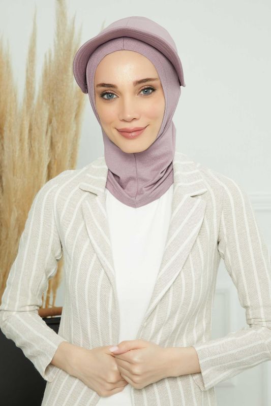 Siperlikli Penye Bone,B-75 Lila - 2