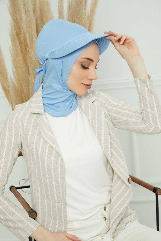 Siperlikli Penye Bone,B-75 Mavi - 4