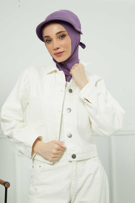 Siperlikli Penye Bone,B-75 Mor 2 - 4