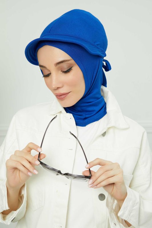 Siperlikli Penye Bone,B-75 Saks Mavisi - 2