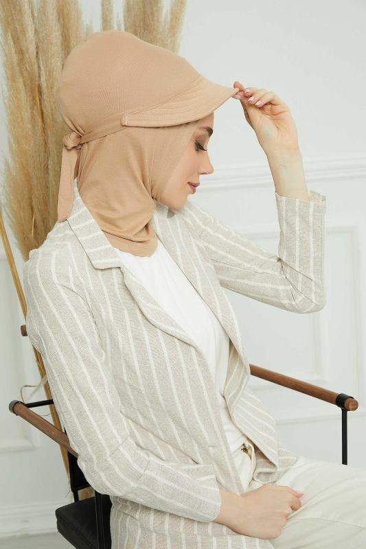 Siperlikli Penye Bone,B-75 Sütlü Kahve - 4