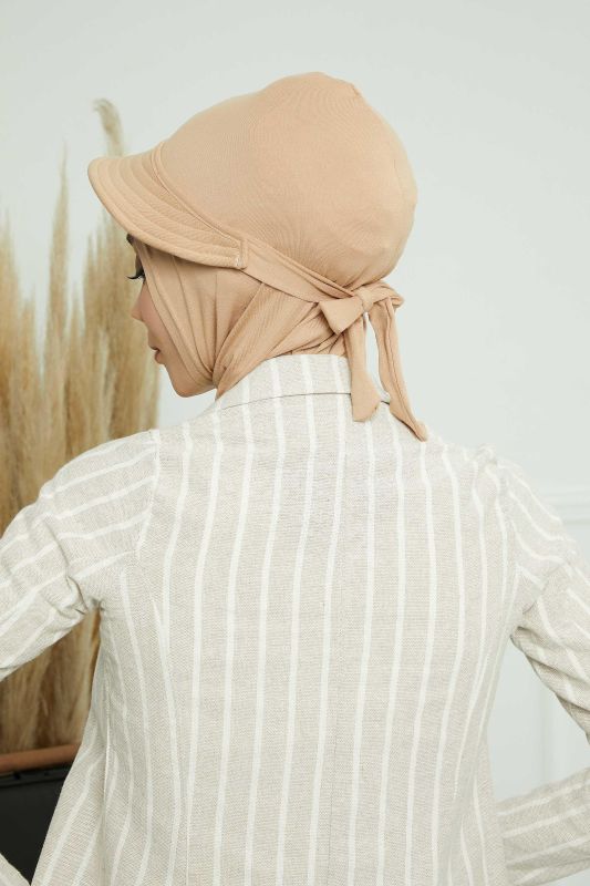 Siperlikli Penye Bone,B-75 Sütlü Kahve - 5