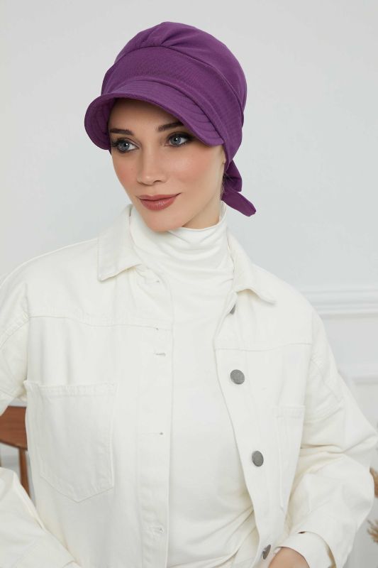 Visor Hat Bonnet,S-1 Purple - 1