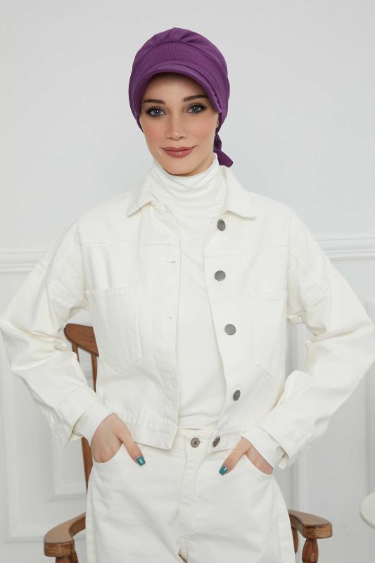Visor Hat Bonnet,S-1 Purple - 2