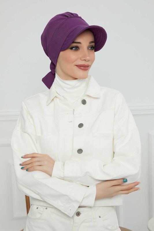 Visor Hat Bonnet,S-1 Purple - 3