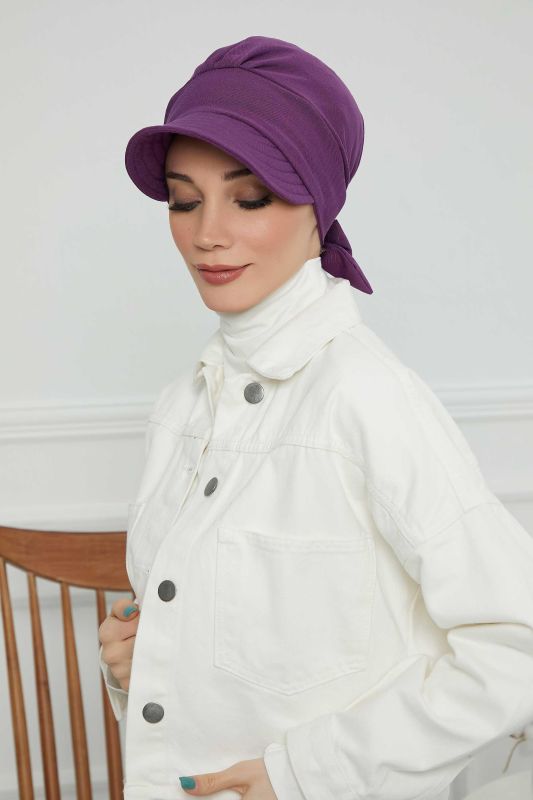 Visor Hat Bonnet,S-1 Purple - 4