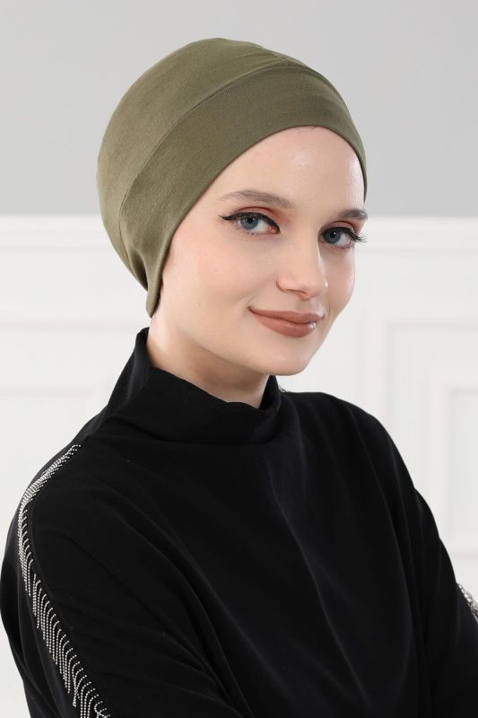 Takçık Penye Bone,B-37 Haki Yeşili - 3