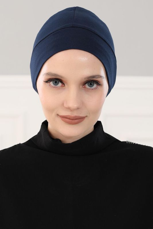 Tactical Combed Cotton Bonnet, B-37 Navy Blue - 1