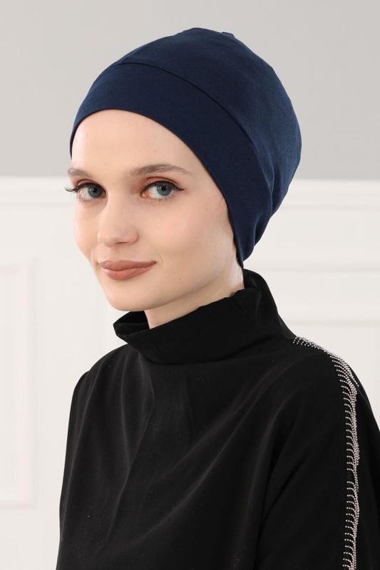 Tactical Combed Cotton Bonnet, B-37 Navy Blue - 2