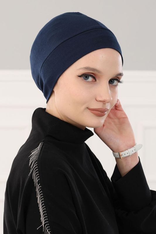 Tactical Combed Cotton Bonnet, B-37 Navy Blue - 3