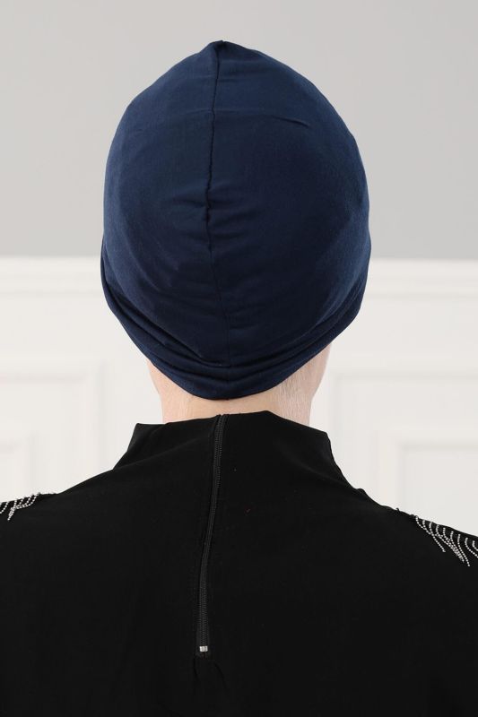 Tactical Combed Cotton Bonnet, B-37 Navy Blue - 4