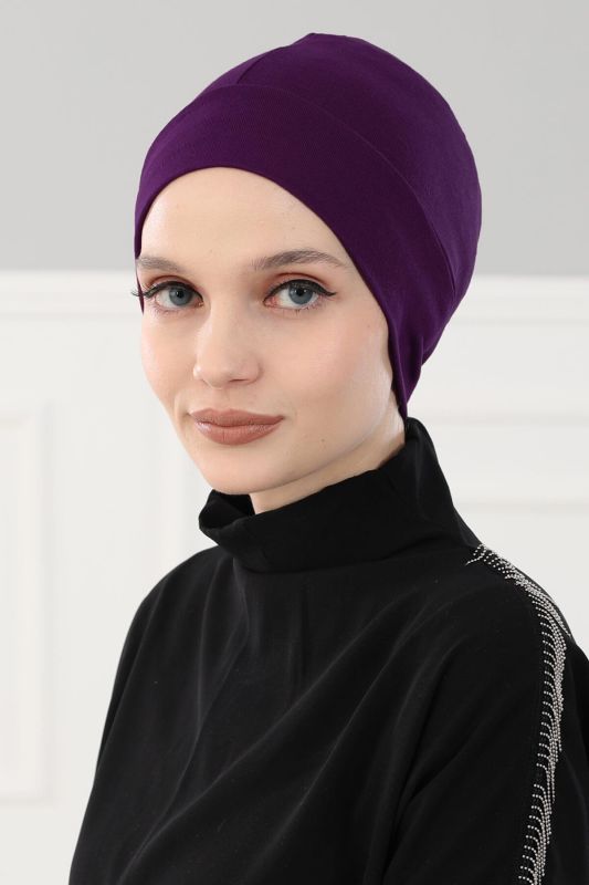 Tactical Combed Cotton Bonnet,B-37 Purple - 2