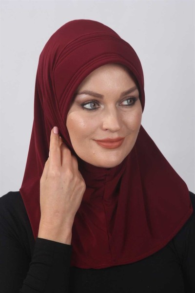 Takmatik Hazır Şal Bordo - 2