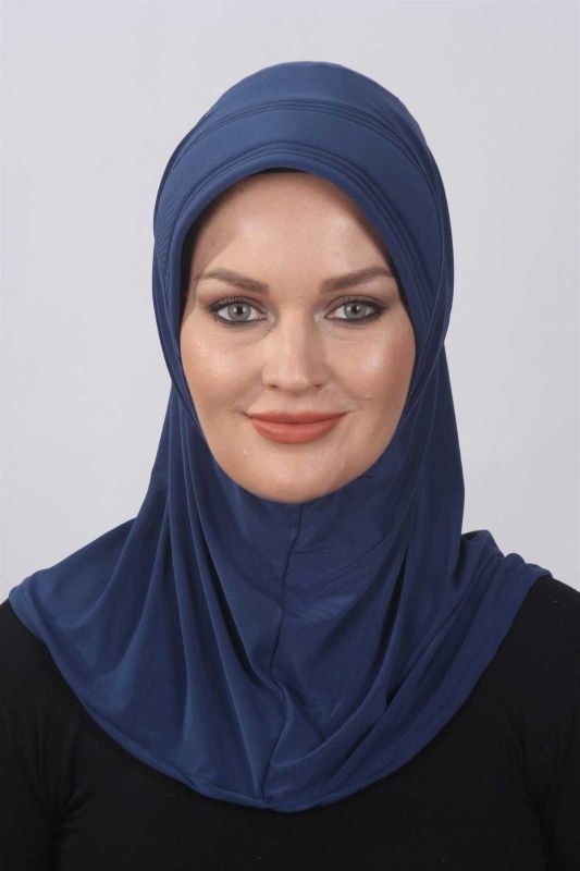 Takmatik Hazır Şal İndigo - 1