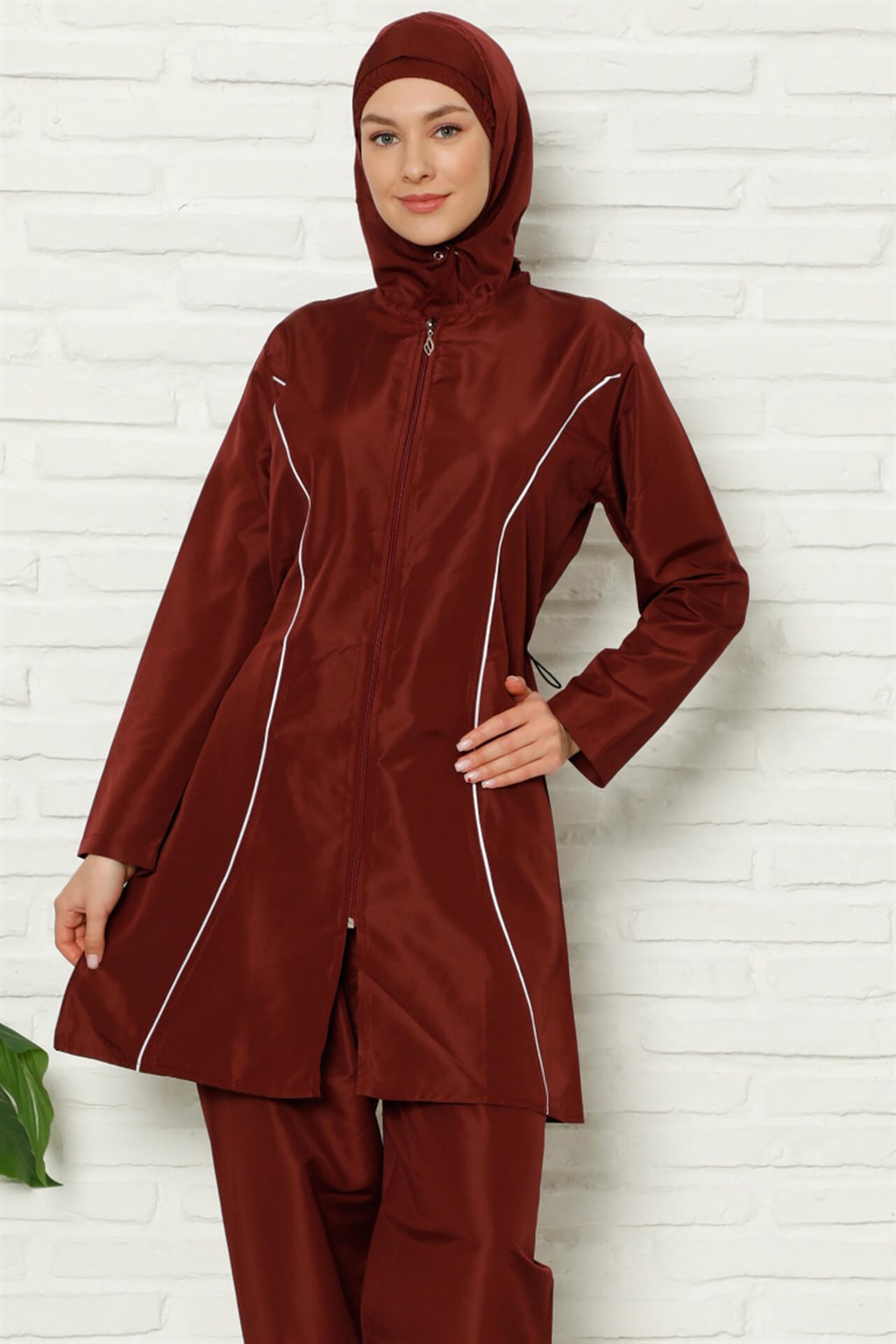 Moda Çizgi Tam Tesettür Mayo 31022 - XL | Bordo