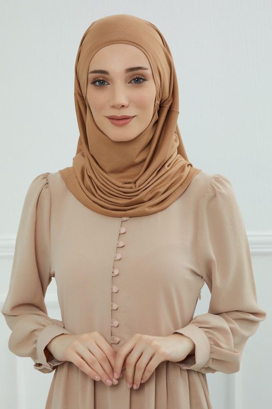 Tasarım Penye Bone,B-33 Açık Kahverengi - 2