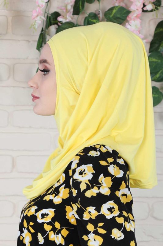 Design Combed Cotton Bonnet,B-33 Yellow - 3