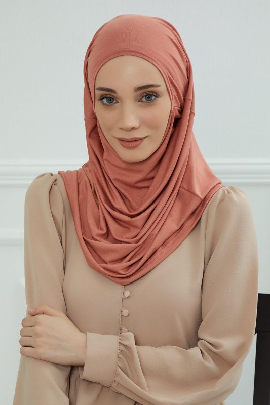 Tasarım Penye Bone,B-33 Somon - 1