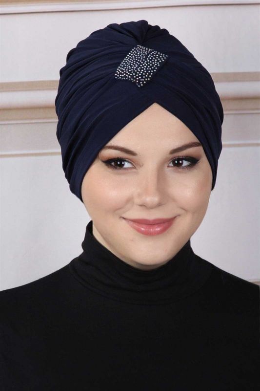 محشش الصليب بونيه الأزرق الداكن - 1
